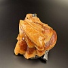 Лягушка и листочек резьба из симбирцита