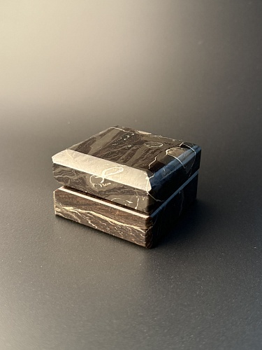 Шкатулка из окаменелого дерева 